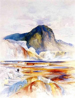 The Hot Springs of Gardiners River, Upper Pools by Oil Painting Reproduction
