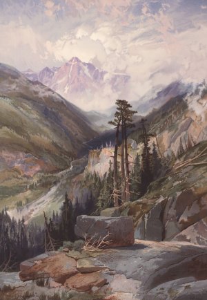 Main Product Photo of The Mountain of the Holy Cross, Colorado Painting by Thomas Moran