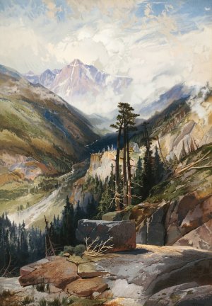Main Product Photo of The Mountain of the Holy Cross, Colorado Painting by Thomas Moran