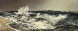 The Much Resounding Sea by Thomas Moran - Hand-Painted Oil Painting Reproduction