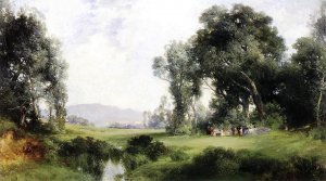 Main Product Photo of The Picnic Painting by Thomas Moran