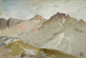 The Upper End of Little Cottonwood Canyon, Wasatch Range, near Ogden, Utah by Oil Painting Reproduction