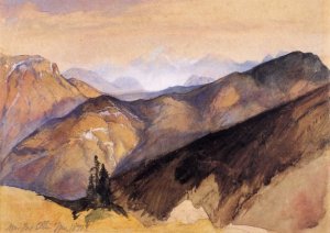 The Yellowstone Range from near Fort Ellis by Oil Painting Reproduction