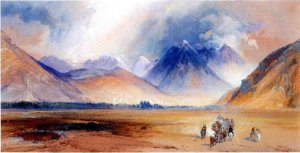 Main Product Photo of The Yellowstone Range, near the Crow Mission Painting by Thomas Moran