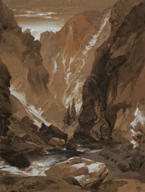 Main Product Photo of Toltec Gorge, Colorado Painting by Thomas Moran