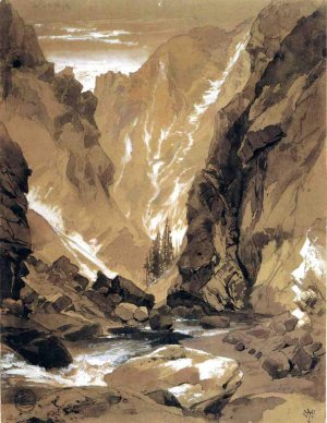 Main Product Photo of Toltec Gorge, Colorado Painting by Thomas Moran