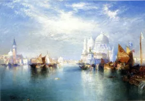 Venetian Canal Scene by Oil Painting Reproduction