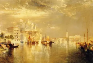 Venetian Scene by Thomas Moran Oil Painting Reproduction