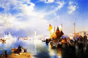 Venice Fishmarket by Thomas Moran Oil Painting Reproduction