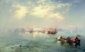 Vera Cruz Harbor, Mexico by Thomas Moran Oil Painting Reproduction