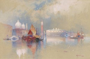 Main Product Photo of View of Venice Painting by Thomas Moran