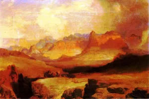 View of Yosemite by Oil Painting Reproduction