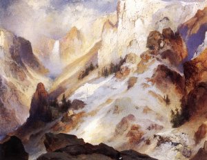 Main Product Photo of Yellowstone Canyon Painting by Thomas Moran