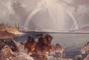 Main Product Photo of Yellowstone Lake Painting by Thomas Moran