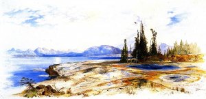 Main Product Photo of Yellowstone Lake Painting by Thomas Moran
