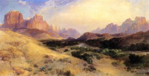 Main Product Photo of Zion Valley, South Utah Painting by Thomas Moran